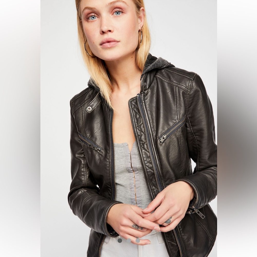 Free people Monroe Vegan leather jacket